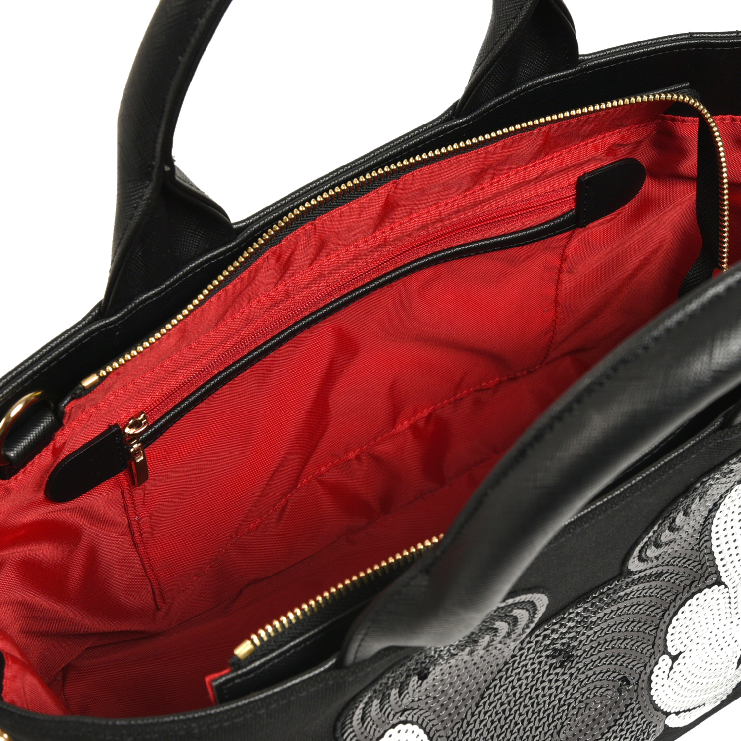 スパンコールが散りばめられたトートバッグです